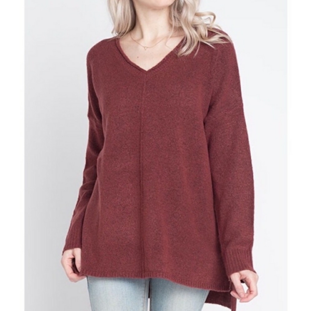 Speckled V-Neck Sweater